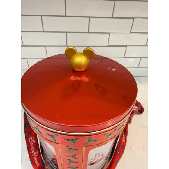Disney Parks Holiday Christmas Mickey and Friends Musical Tin Popcorn Bucket - Picture 4 of 7